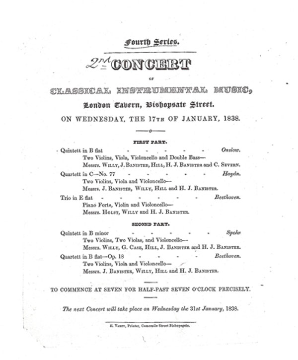 Trafalgsr concert programme